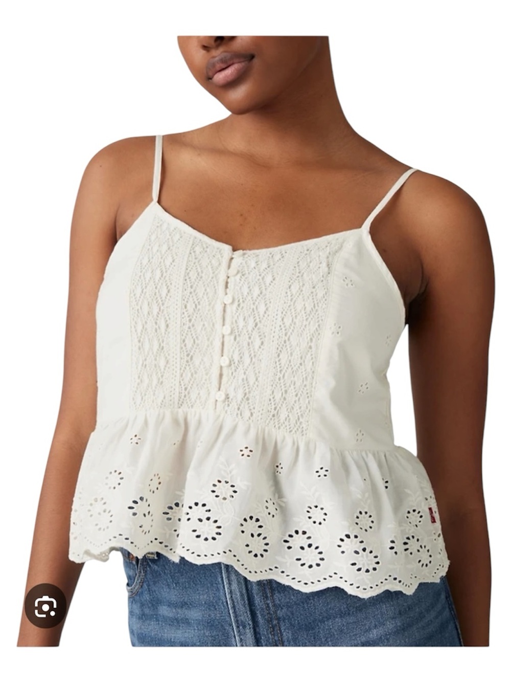 Levi's Cora Blouse in Whisper White Size Medium